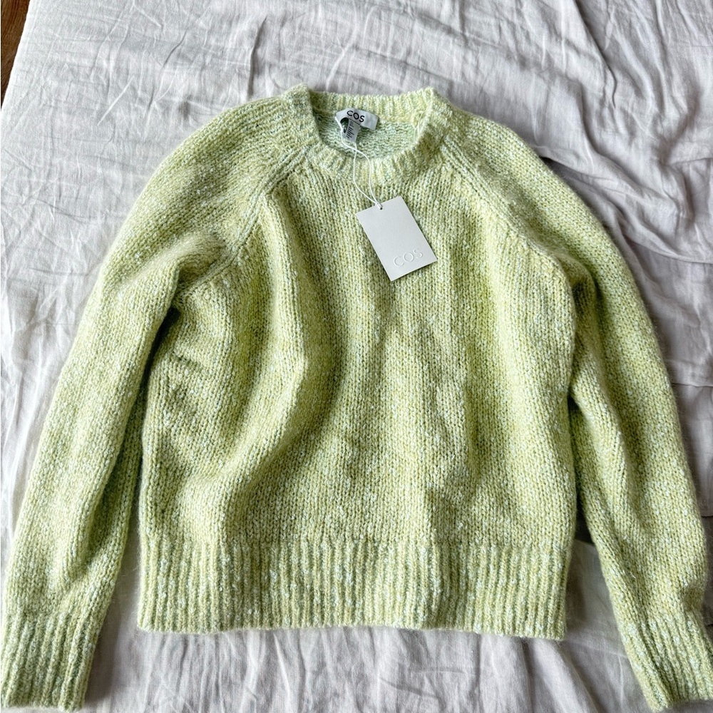 COS Women's Pastel Green Crew Neck Sweater